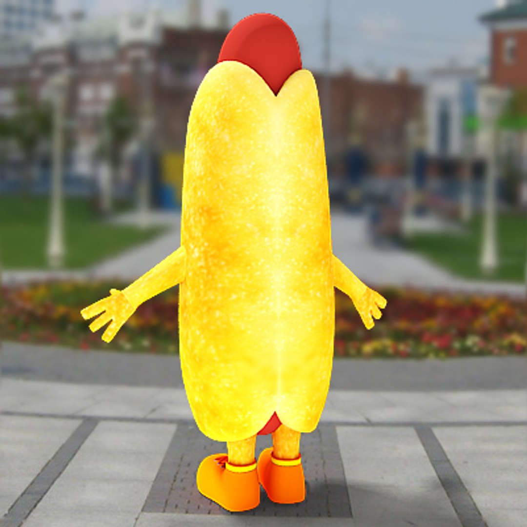Promotional Hot Dog Costume 3d Max