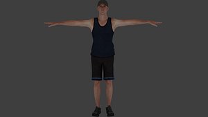 3D rigged male character
