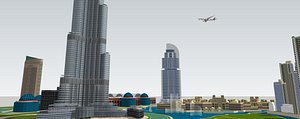 dubai downtown 3d 3ds