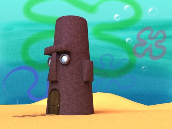 lightwave squidward moai