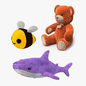 Stuffed Toys Fur Collection 3D model