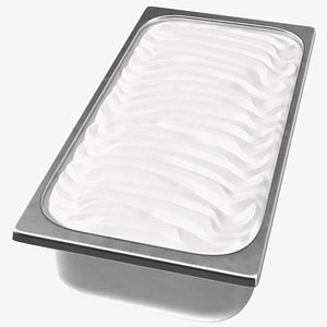 3D model Ice Cream Tray White Untouched Surface