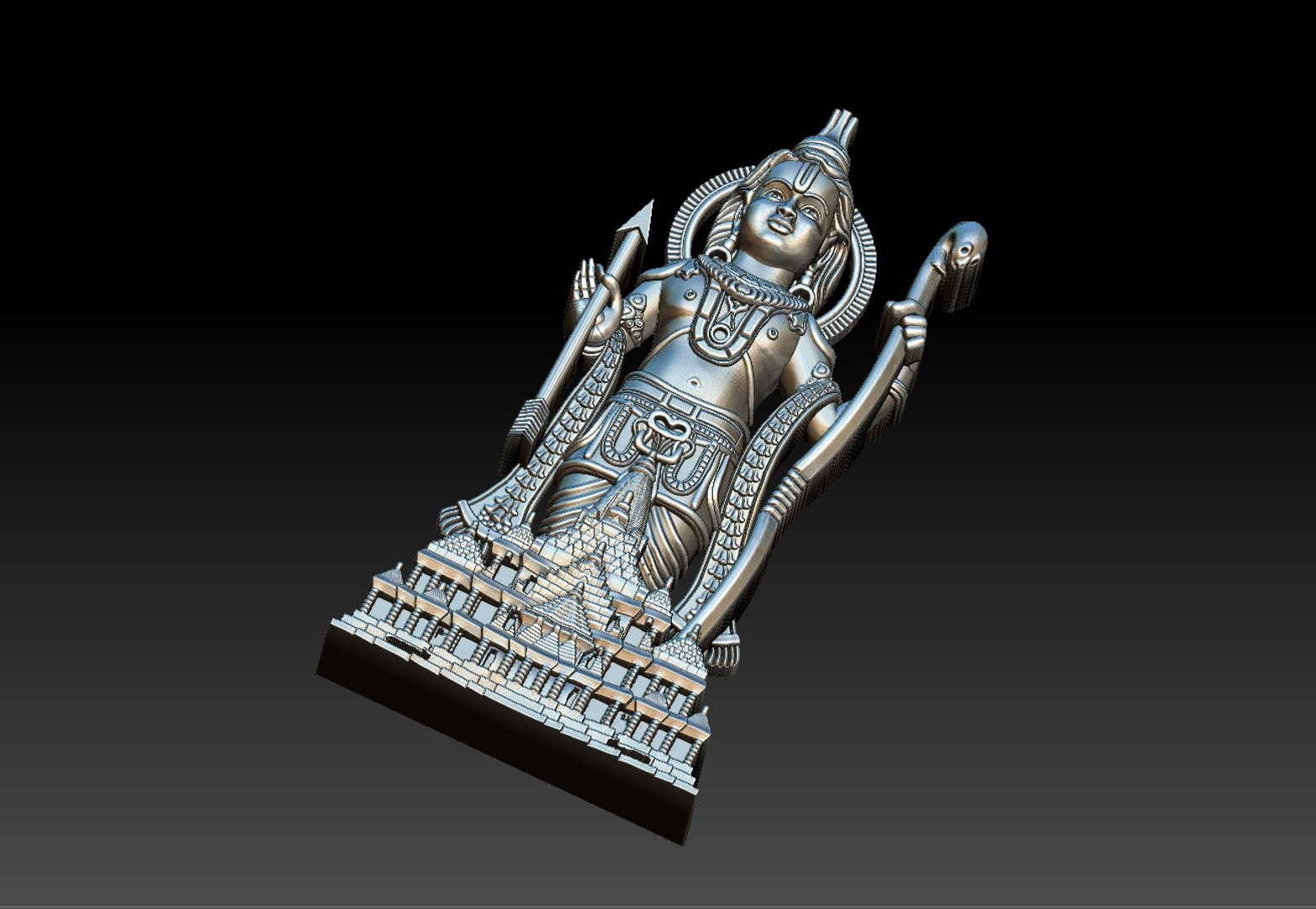 3D Ayodhya LORD RAM WITH TEMPLE Model - TurboSquid 2183785