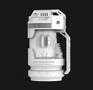 3D sci-fi grenade model