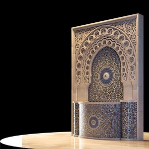 Moroccan Fountain With Mosaic Tiles