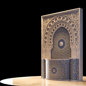 Moroccan Fountain With Mosaic Tiles