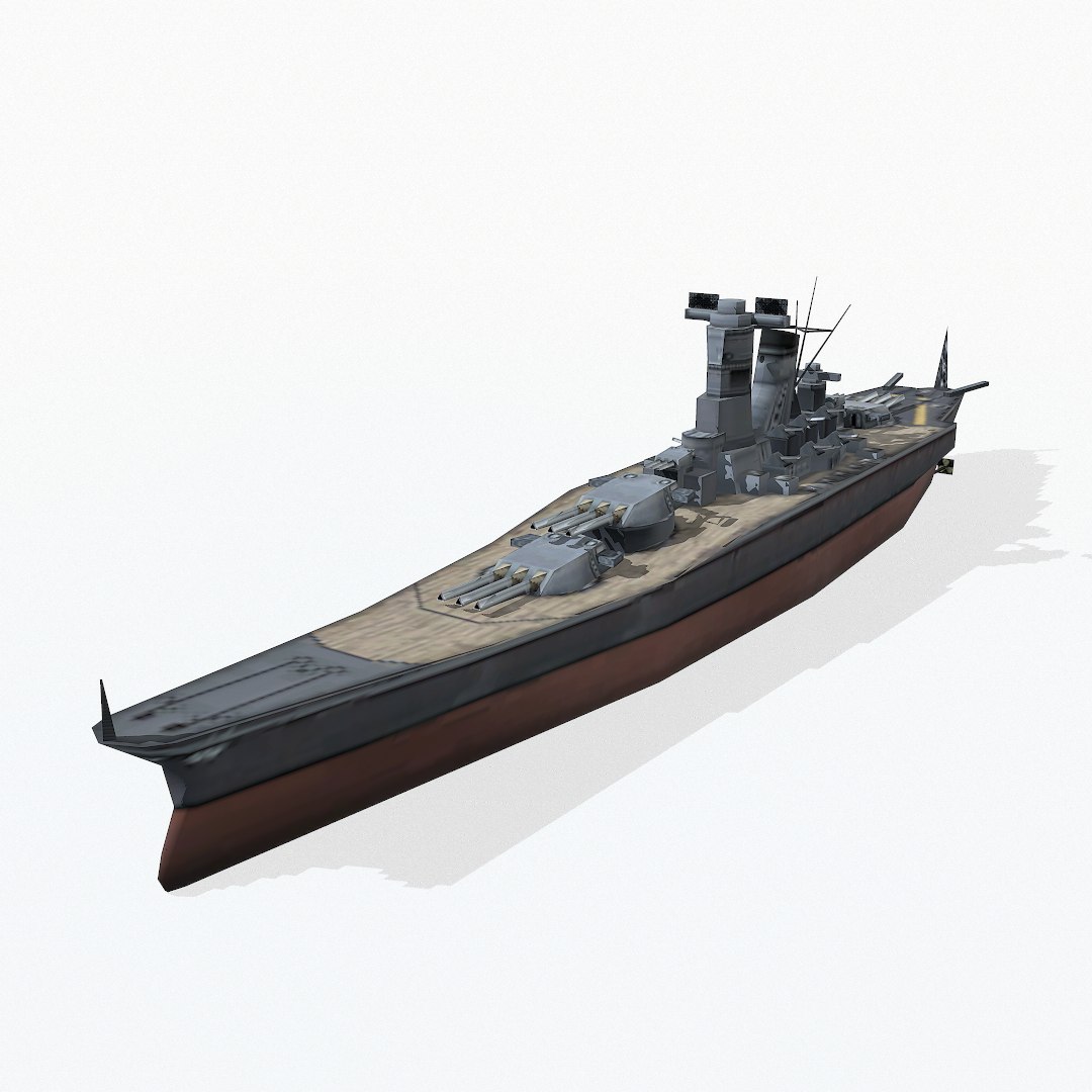 3ds Yamato Battleship Ship