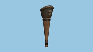 Pirate Pegleg A4 - Rust Wood - Character Design Fashion