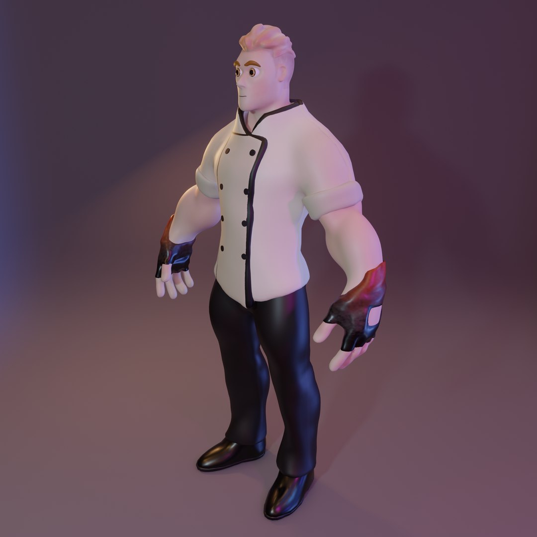 3D Model CHEF CHARACTER WARRIOR - TurboSquid 2278257