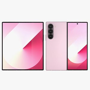 Samsung Galaxy Z Fold6 Pink 3D model