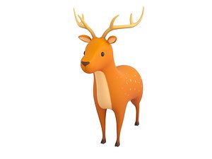 3D deer cartoon