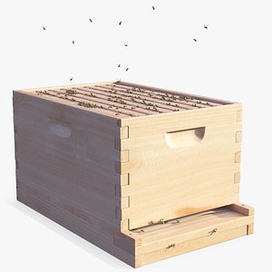 3D model brood box cedar 8