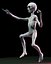 Alien Grey - Body-FacialRigged 3D model