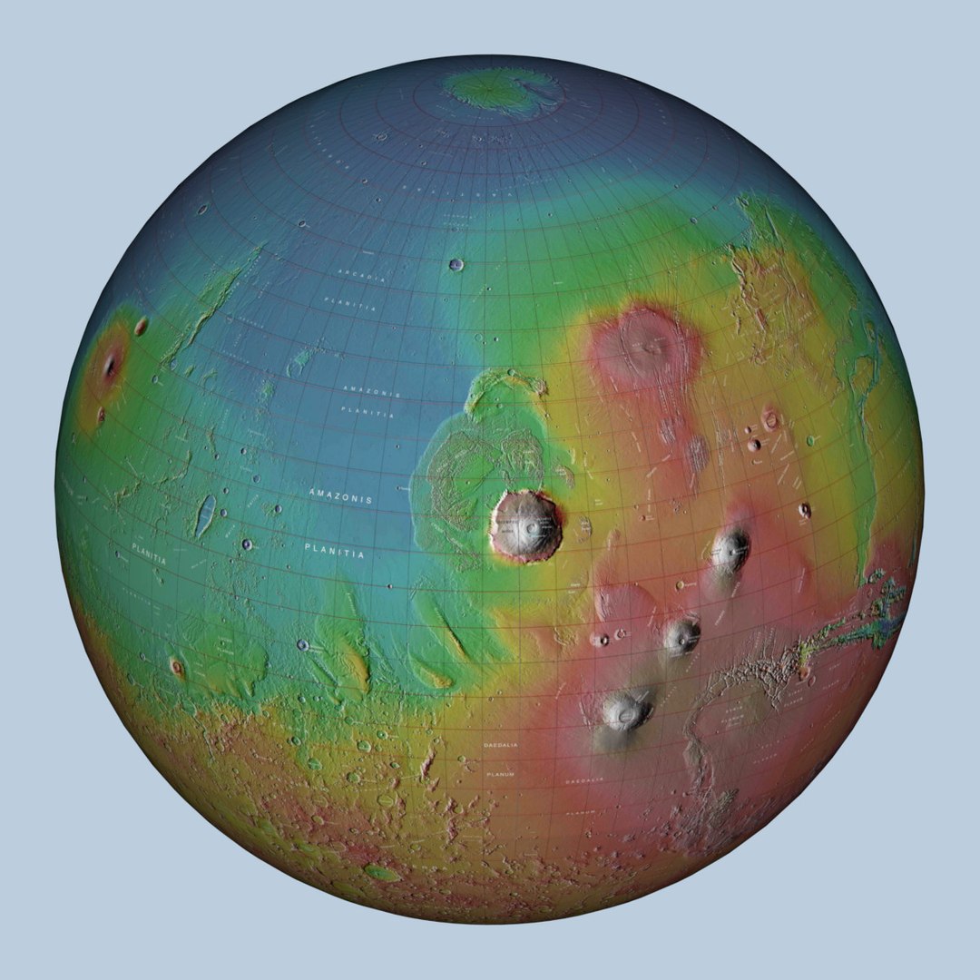 Free Globe Mars 3D - TurboSquid 1423778