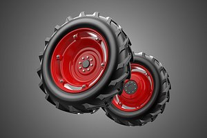 RED TRACTOR TIRE TREAD TYRE LUG WHEEL RUBBER SIT RIM HUB DISC IN