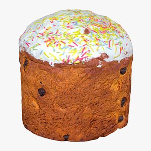 3D realistic kulich - easter