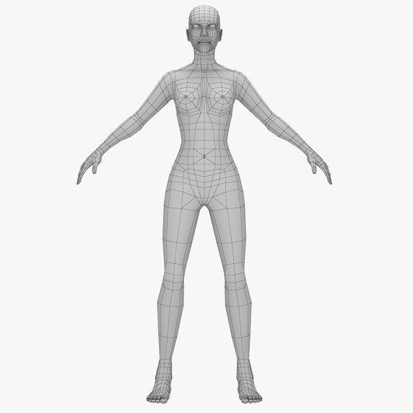 female mesh base 3d model