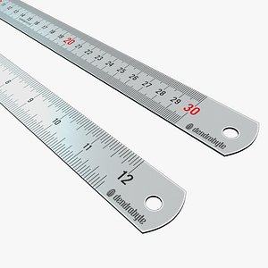 metal ruler 3d max