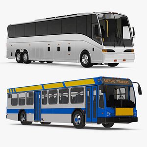 Buses Collection 3D model