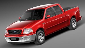 3d model v8 1997 pickup cab