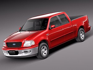 3d model v8 1997 pickup cab