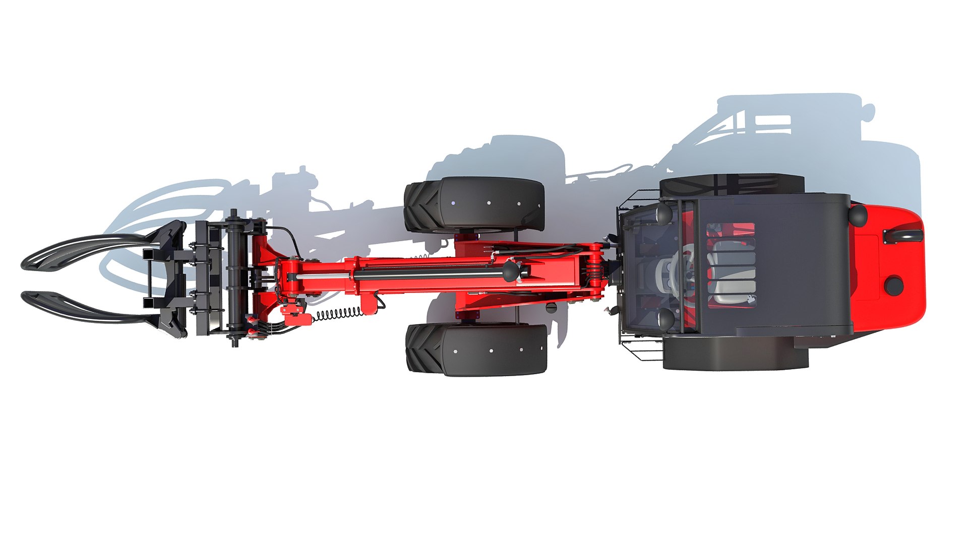Telescopic Handler Forklift 3D Model - TurboSquid 2035174