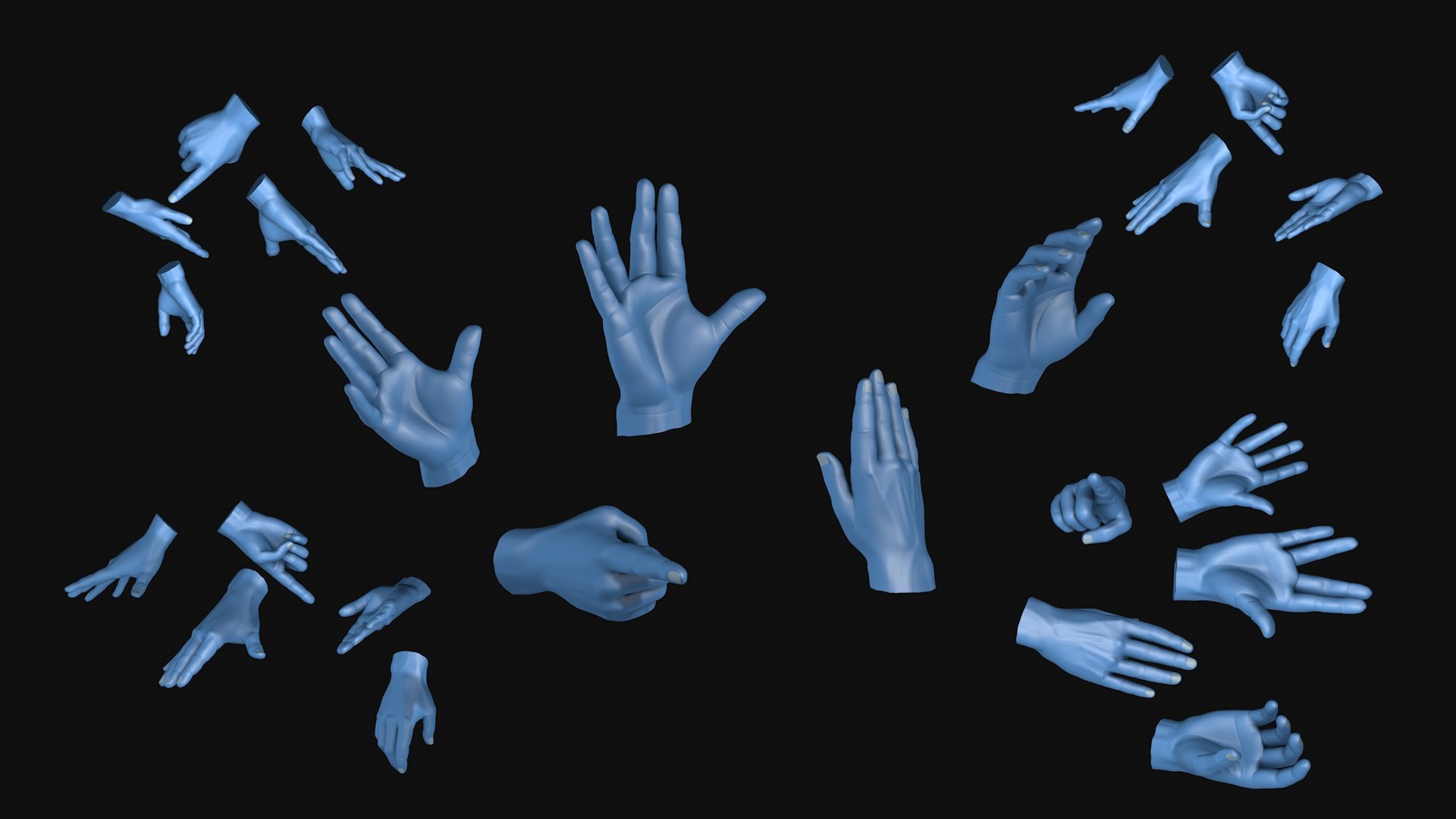 Male Hands 5 Models R2 Model - TurboSquid 2410611