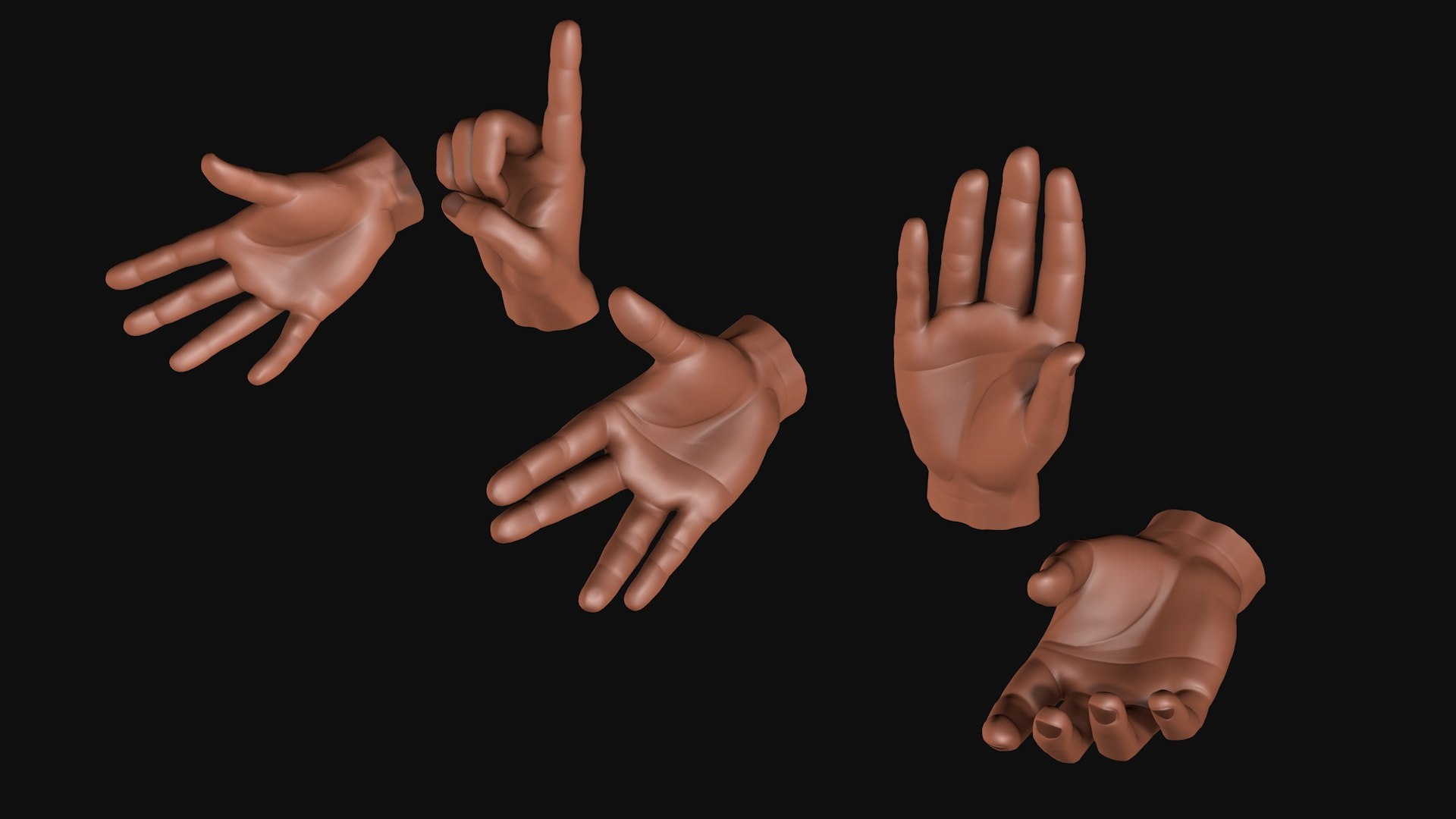 Male Hands 5 Models R2 Model - TurboSquid 2410611