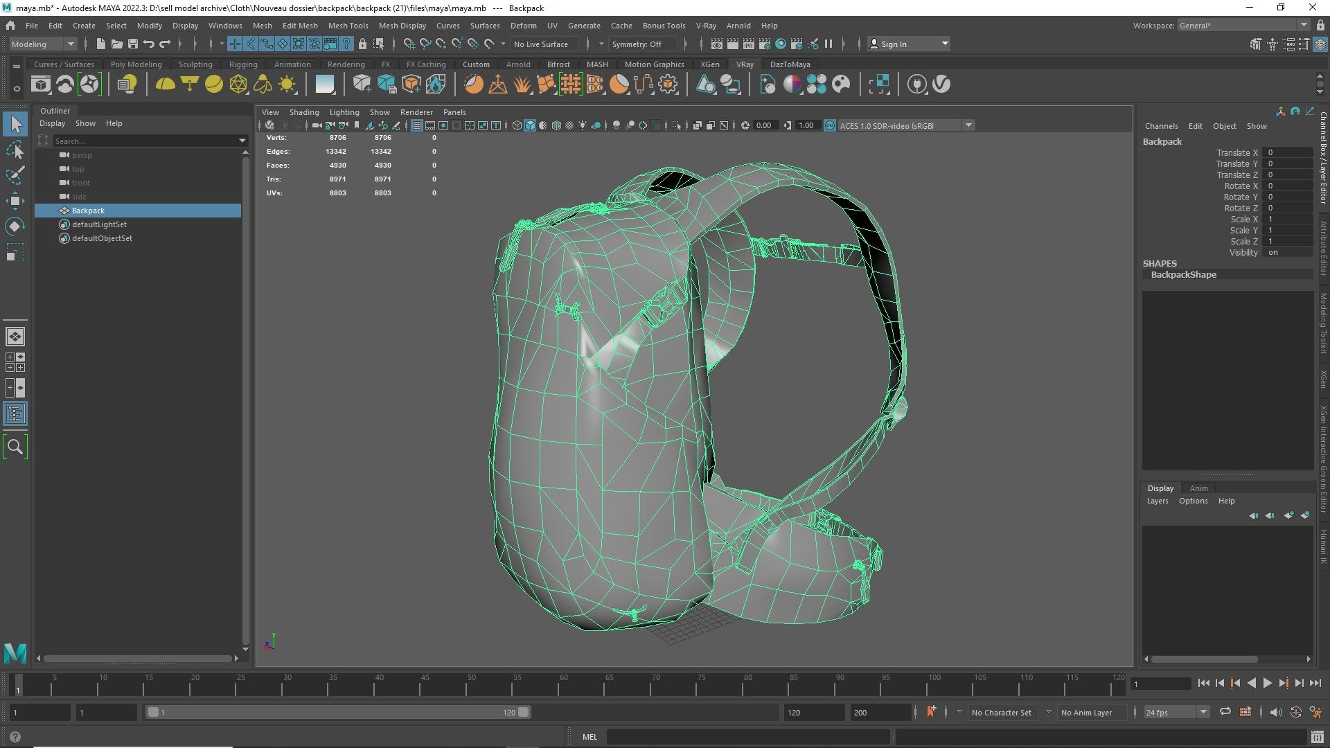 Worn Survival Backpack - PBR Outdoor Travel Bag 3D - TurboSquid 2420396