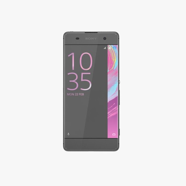 sony xperia xa graphite 3d model