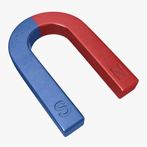 3D model horseshoe magnet
