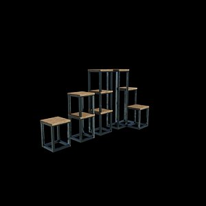 Metal plant stand 3D model 3D model