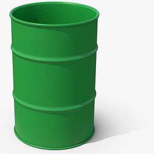 3D Opened Metal Barrel