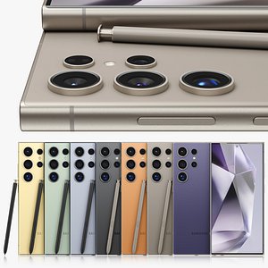 3D Samsung Galaxy S24 Ultra All colors
