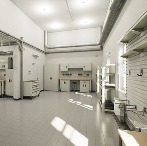 Big Home Garage Interior UE5 3D model