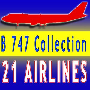 21 Airline Textures Boeing 3D Aircraft V2