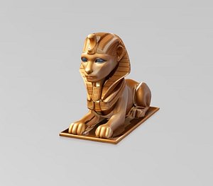 Ancient Egypt Sphinx - chibi cartoon cel shading style