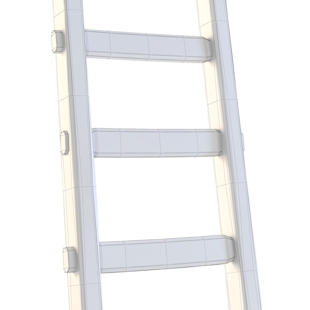 Old Wooden Ladder Model - TurboSquid 2229722
