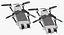 small military uavs rigged 3D model