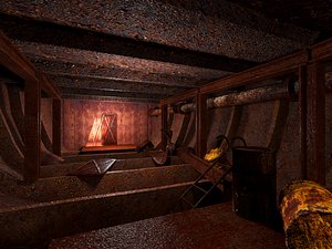 3D Interior of Old Abandoned Ship