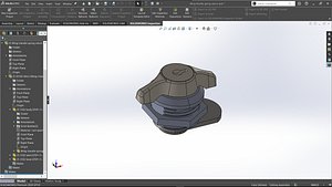 3D Wing Handle spring return lock