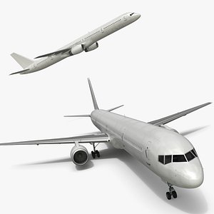 3D Civil Passenger Jet Aircraft Rigged model