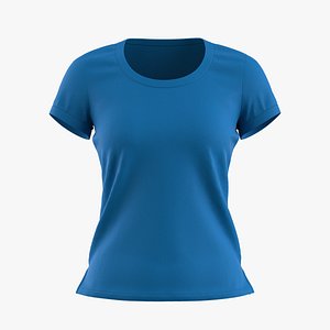 Relaxed Boat Neck Tee 3D model