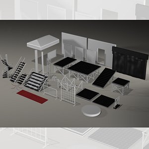 3D indoor event scenes structure