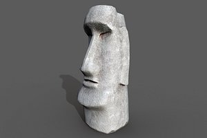 Moai Stone Idol 3D model