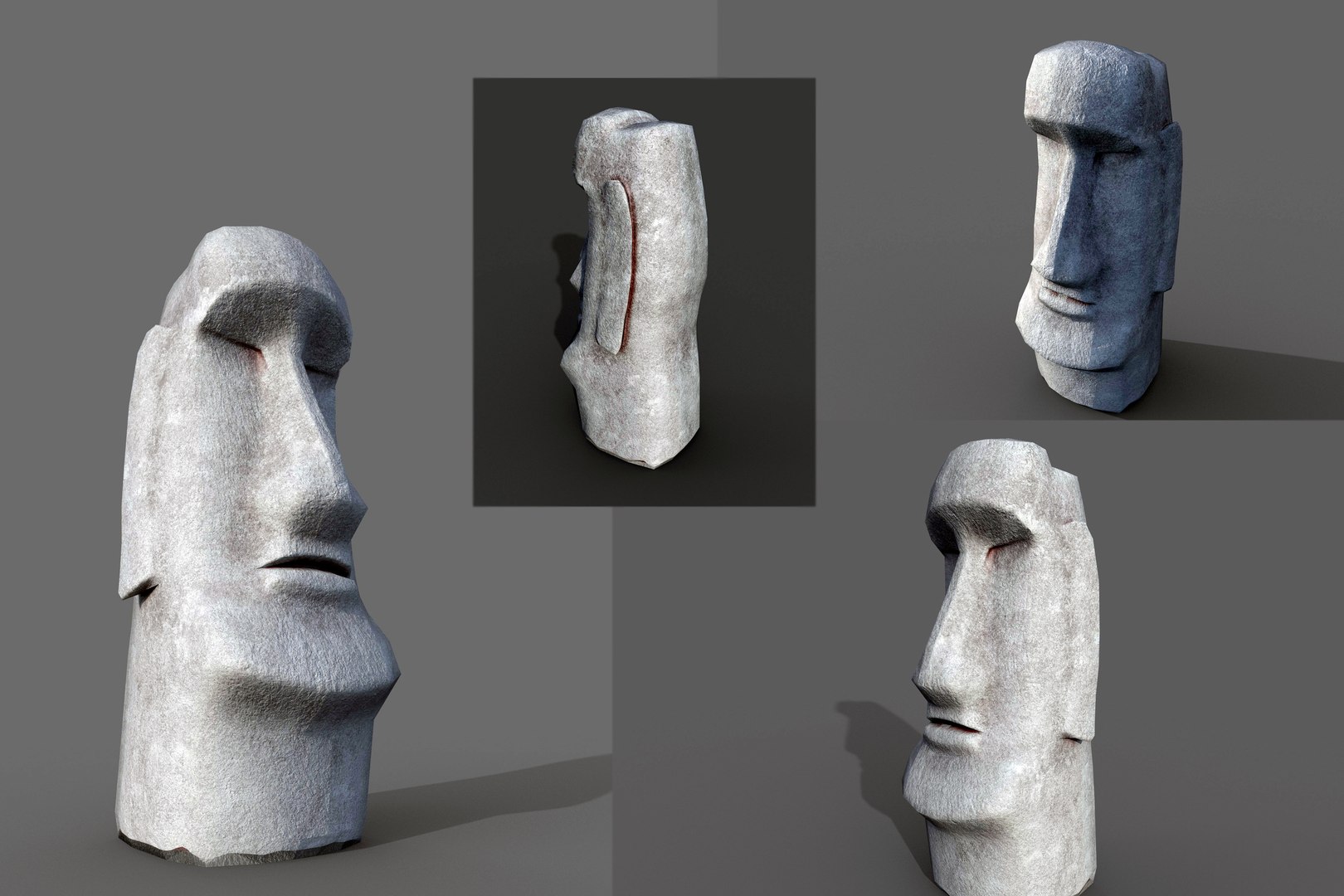 Moai 🗿 or stone statue emoji, 3D model and more in Word, Excel