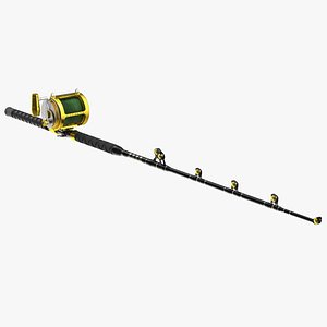 EatMyTackle 80 Wide 2Speed Fishing Reel Bue Marlin Tournament Rod Rigged