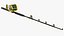 Carretel de pesca EatMyTackle 80 largura 2 velocidades Bue Marlin vara de torneio manipulada