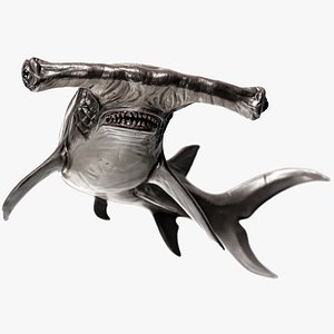 3D Hammerhead Shark - Ocean Predator - Underwater Creature - 29