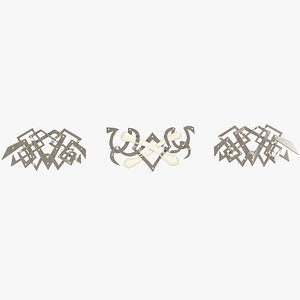 3D model metal pattern